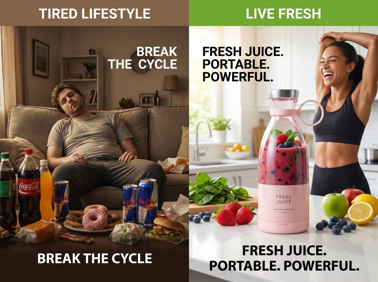 VedaBlend™ Portable Juice Blender Bottle