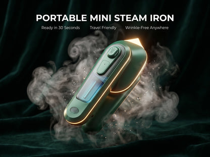 Premium Portable Mini Steam Iron – Remove Wrinkles  In 60 Seconds